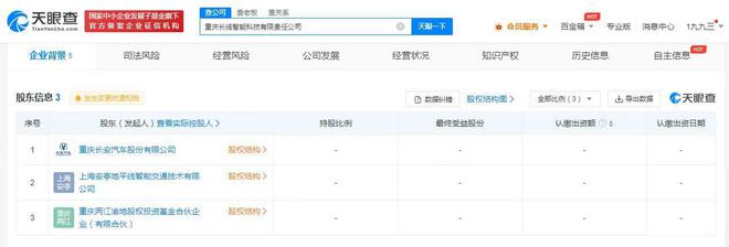 長安汽車攜手共建智能科技公司，注冊資本2億布局軟硬件產業